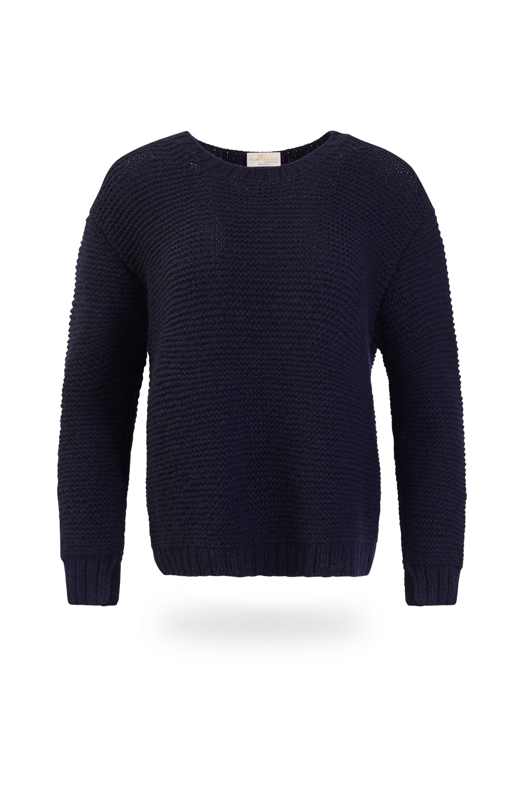 Filomontini % Sabina100 knitted Cashmere mit – Rundhalsausschnitt Pullover Hand