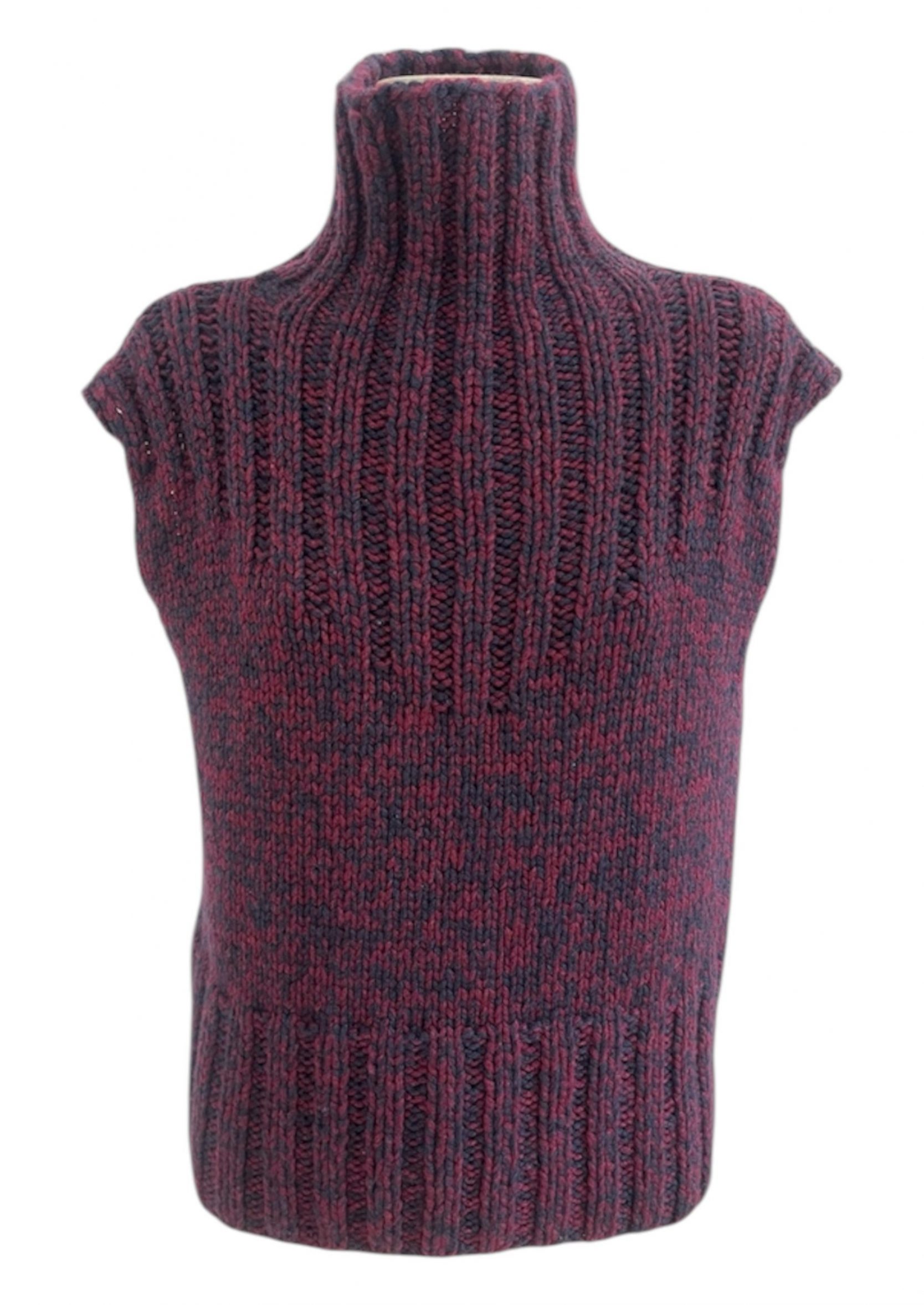 Turtleneck-Pullunder Ludovica 100 % Hand knitted Cashmere