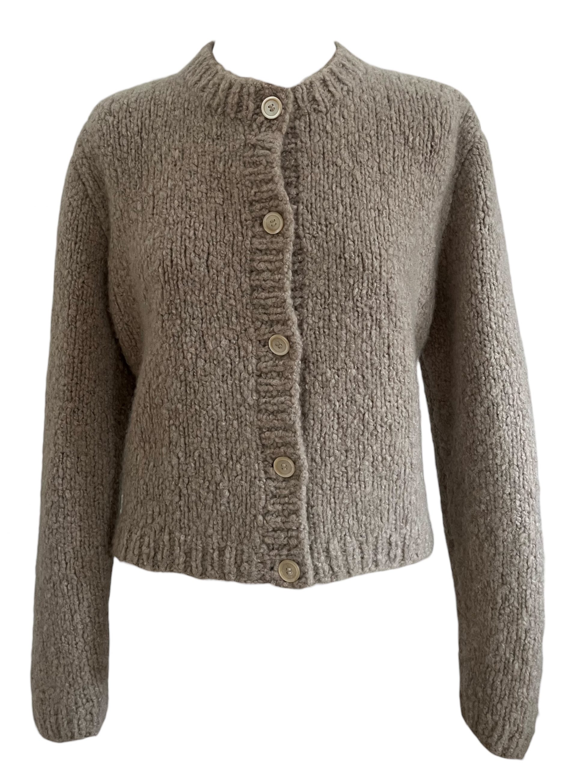 Cardigan Brushmere 100 % Cashmere hand knitted
