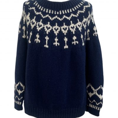 Roundneck Norwegerpullover Romi 100 % Hand knitted Cashmere